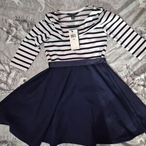 Polo by Ralph Lauren Navy and White Striped Dress